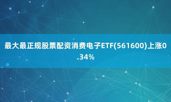 最大最正规股票配资消费电子ETF(561600)上涨0.34%